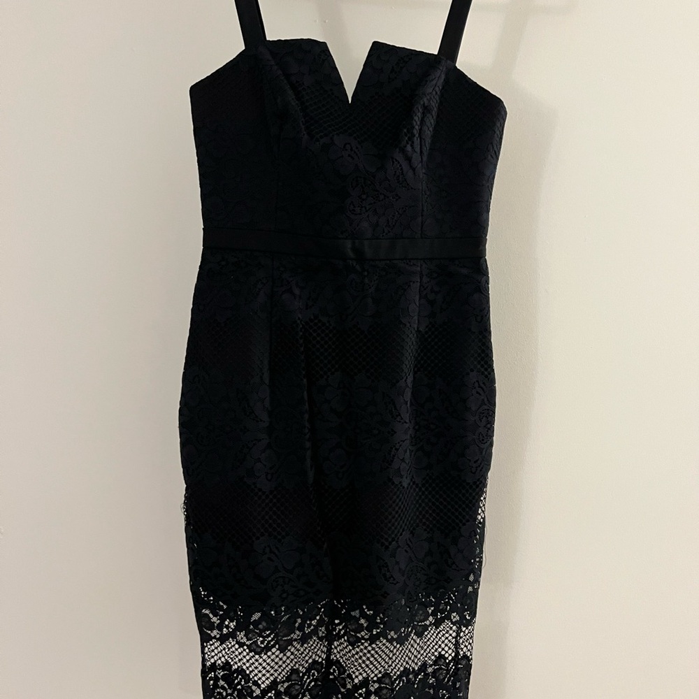 Elegant Black Lace Dress